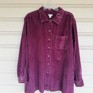 L.L. Bean Rich Purple Corduroy Shirt